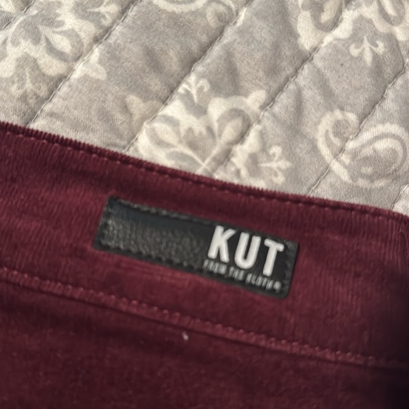 Kut from the Kloth NWT Diana High Rise Skinny Corduroy Pants Size 20W Color Wine - Picture 12 of 14